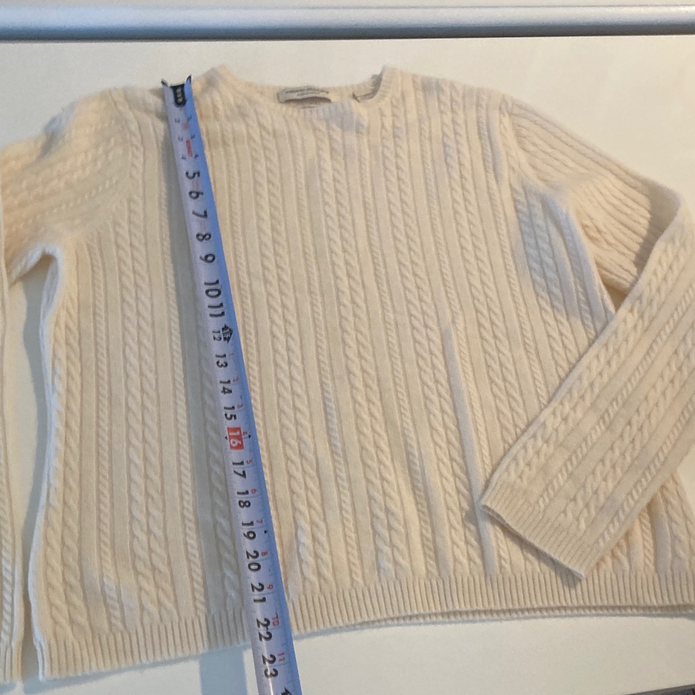 Valerie Stevens Brushed Cashmere Vintage Cable Knit Sweater Size Large - Picture 4 of 7